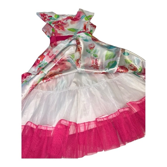 Jona Michelle Girls Special Occasion Fancy Dress (Magenta-White / 10) New w/ tag - Picture 2 of 11